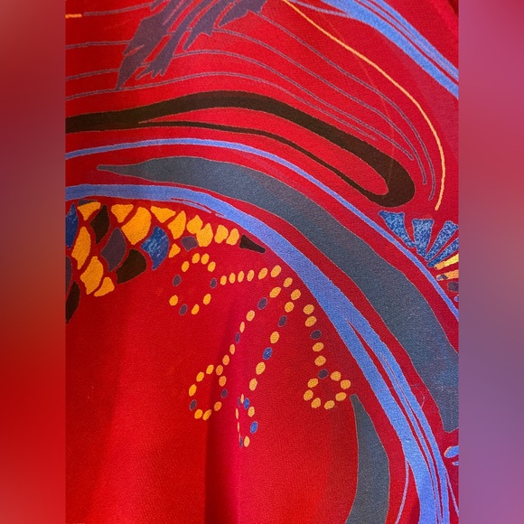 Free People Red and Blue Blouse - Picture 7 of 9